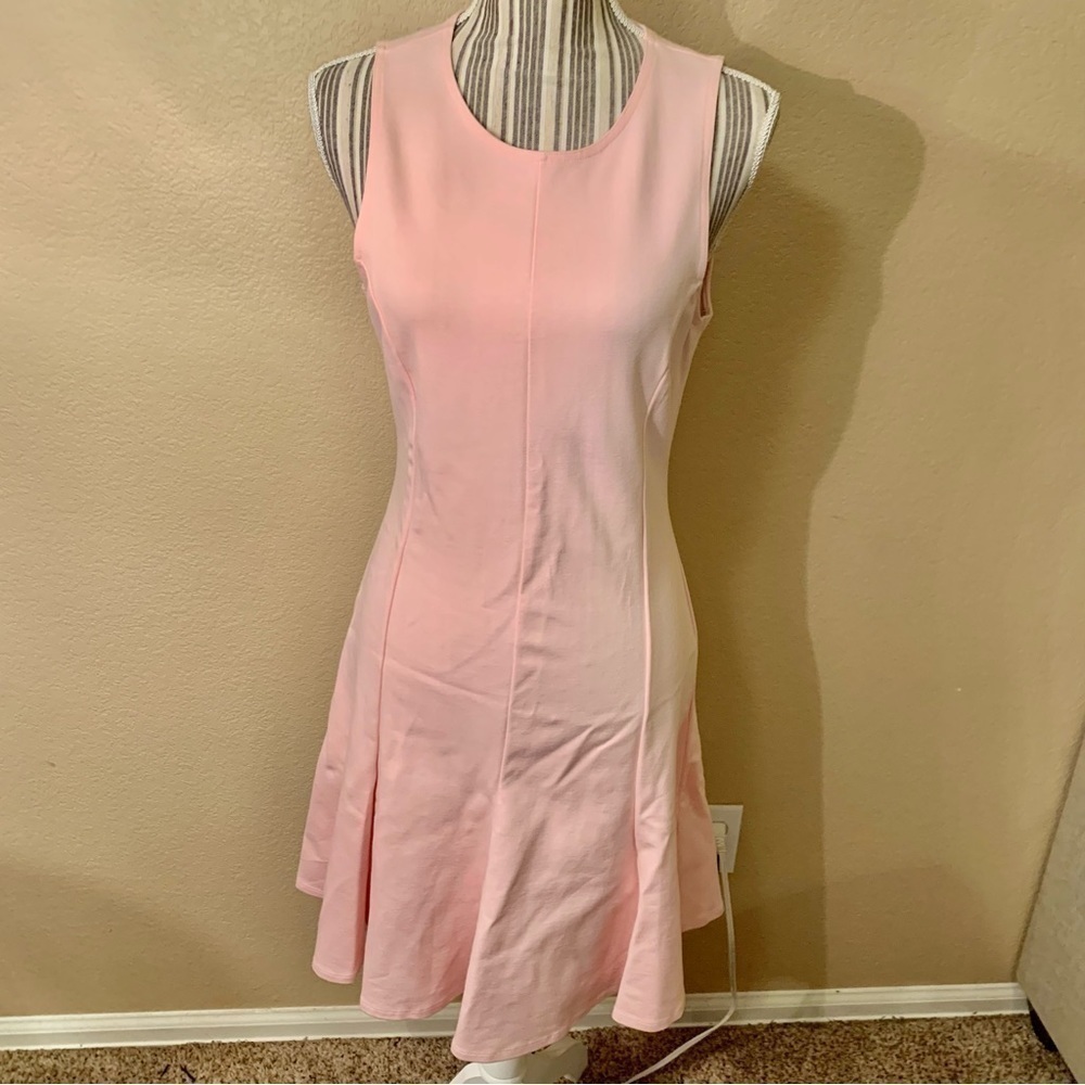 New TEXTILE Elizabeth and James Skater Dress Large Pale Pink Sleeveless Flare